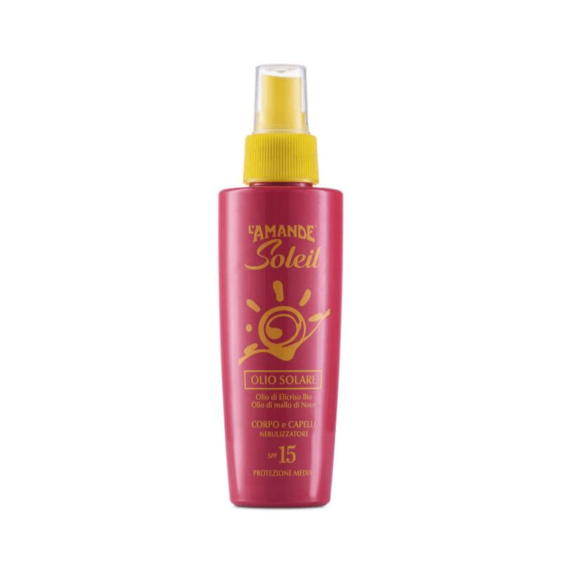 L'amande Olio solare corpo capelli SPF 15 Soleil Moda