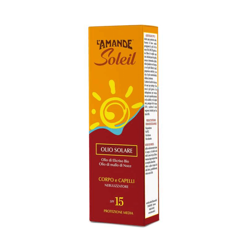 L'amande Olio solare corpo capelli SPF 15 Soleil Moda