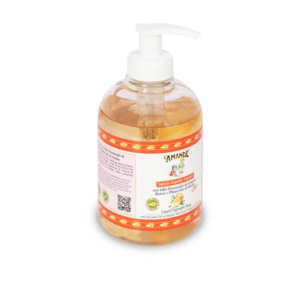 L'amande Sapone liquido profumato Arancia rossa e Pistacchio di Sicilia Fino al 50% di sconto