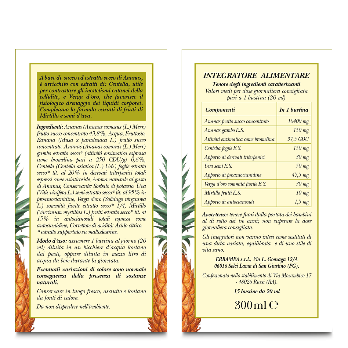 L'erbolario Fluido Ananas Cell in Bustine Monodose Offerta speciale