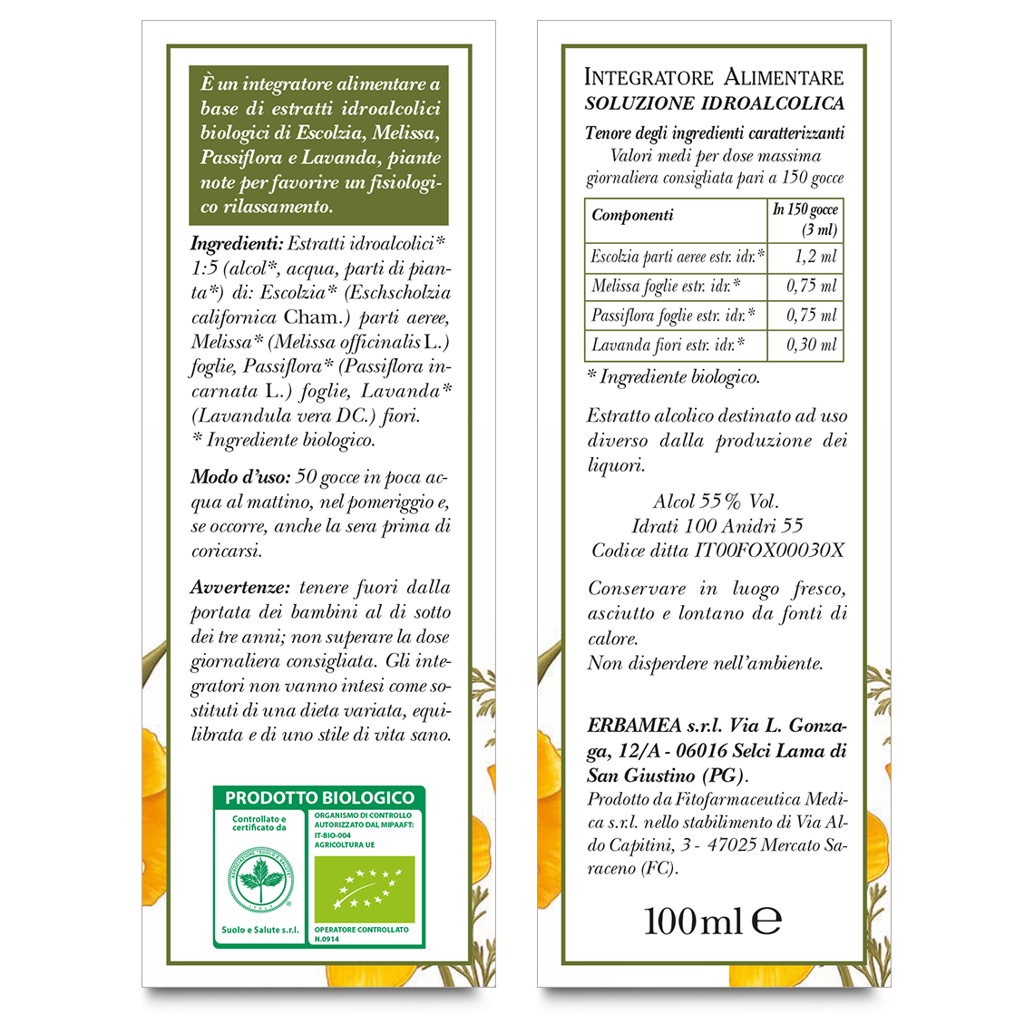 L'erbolario Gocce Biologiche Sedanerv Officina