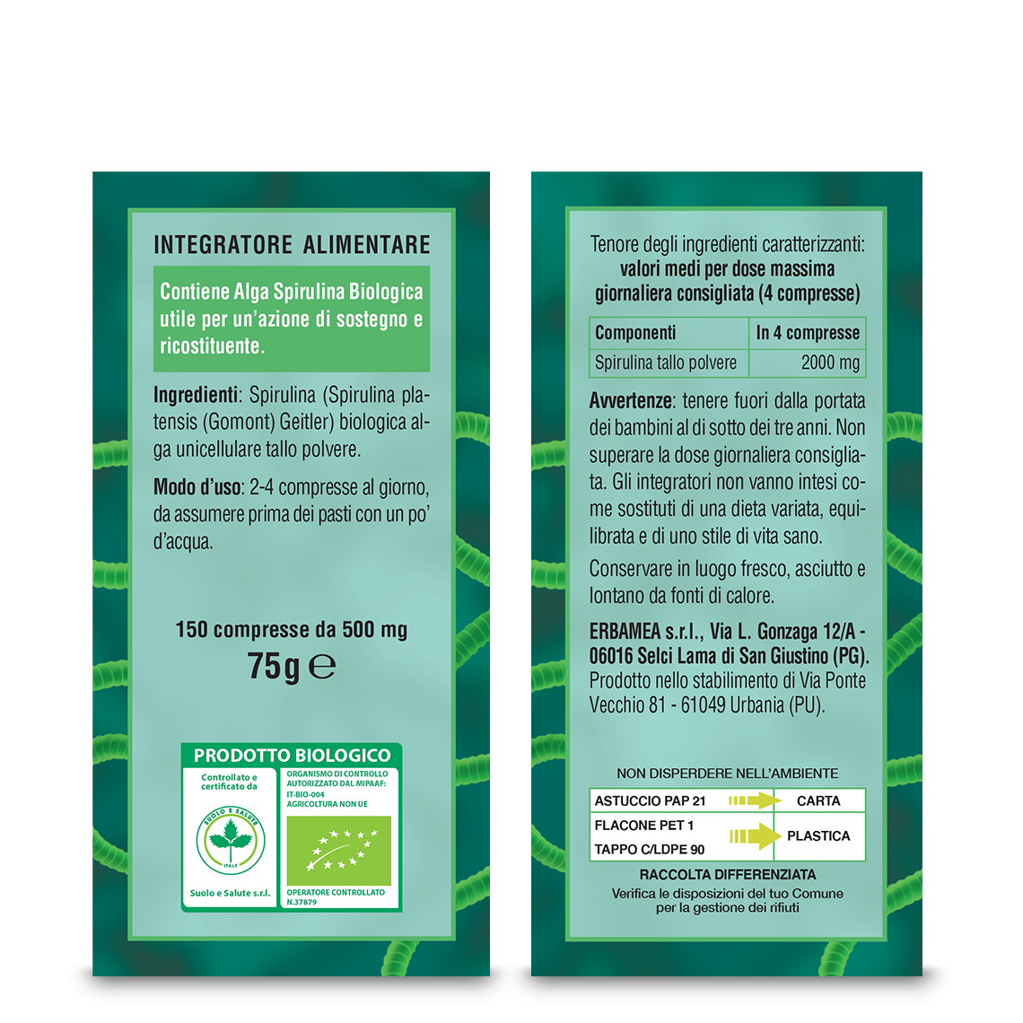 L'erbolario Integratore Spirulina Biologica Online Outlet