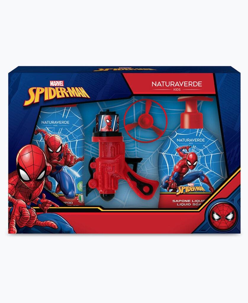 Naturaverde SPIDERMAN CONFEZIONE REGALO CON PISTOLA LANCIA ELICHE Vendite Flash
