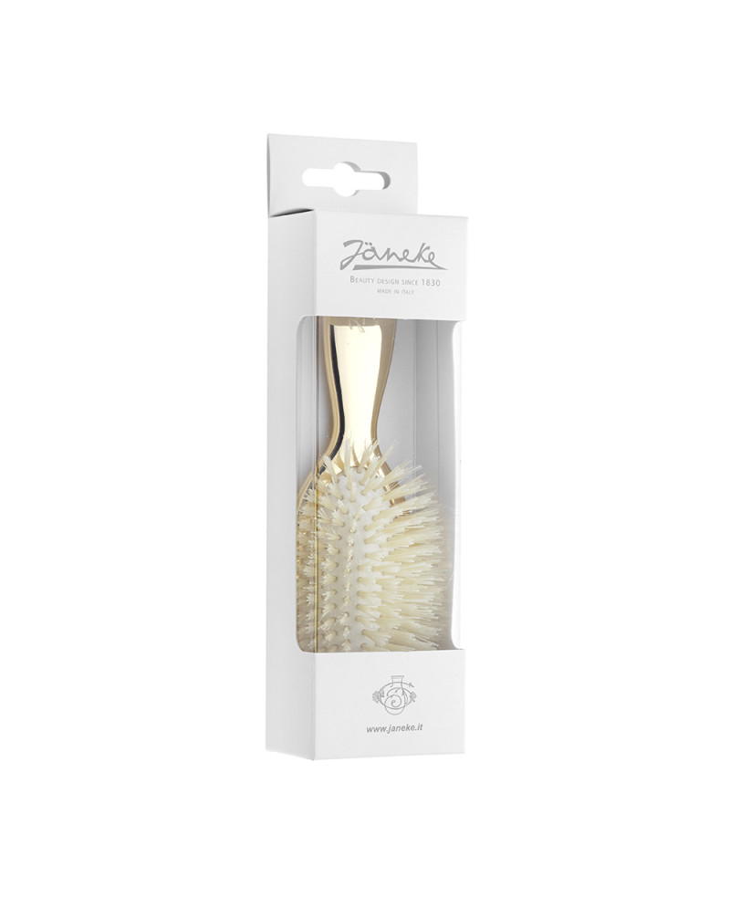 Janeke Spazzola piccola, dorata, con setole e rinforzo nylon - cod. AUSP21M Italia