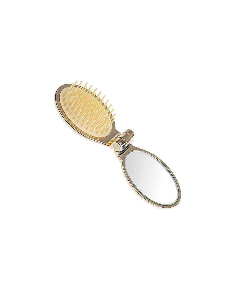 Janeke Spazzola pieghevole, dorata con specchio 70x50 - cod. AUSP03