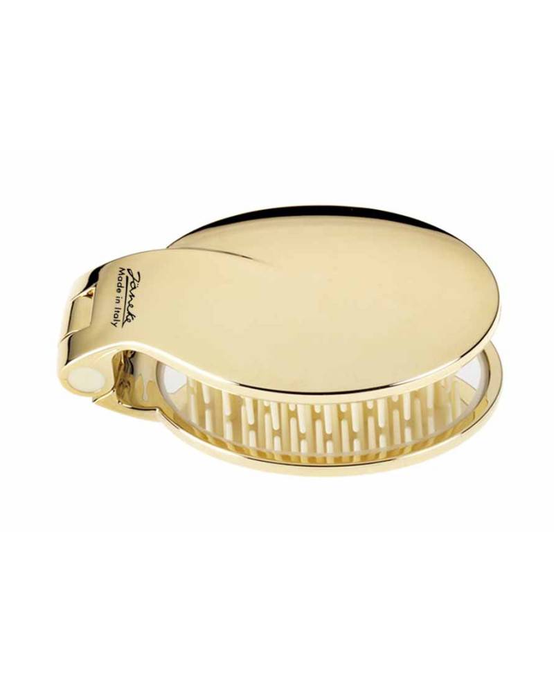 Janeke Spazzola pieghevole, dorata con specchio 70x50 - cod. AUSP03 In Linea