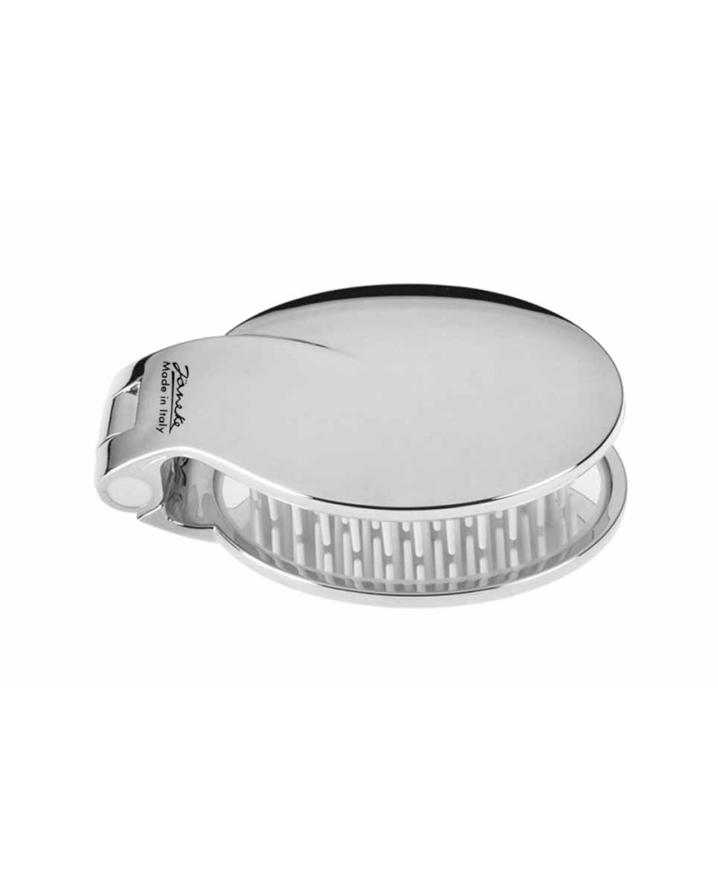 Janeke Spazzola pieghevole con specchio 70x50mm, colorazione argento - cod. CRSP03 Pezzi Unici