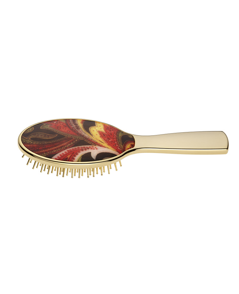 Janeke Spazzola dorata con inserto kashmir - cod. AUSP232G KAS