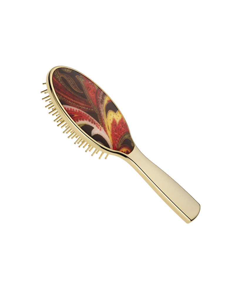Janeke Spazzola dorata con inserto kashmir - cod. AUSP232G KAS Affare Del Giorno