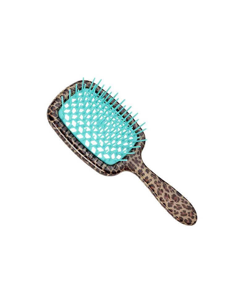 Janeke Scatola Regalo con Spazzola Superbrush maculata con cuscino turchese - Cod. SCA24 Vendita Calda