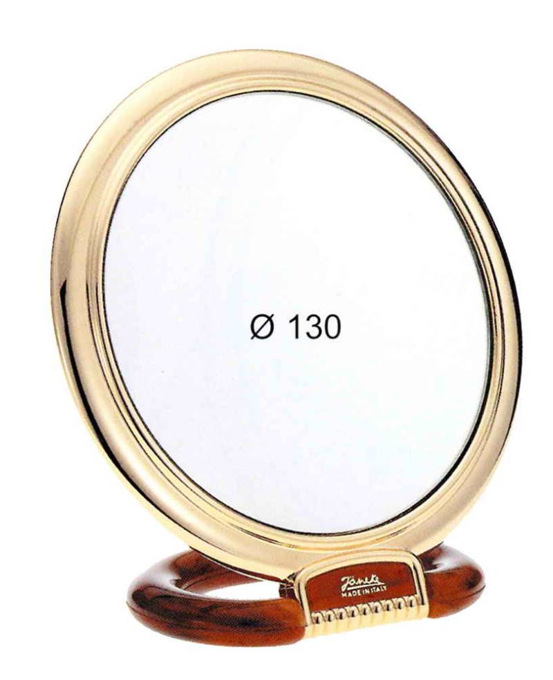 Janeke Specchio da tavolo, colorazione oro e tartaruga, con ingrandimento x3, diametro 13 cm - cod. AU466.3 DBL Soddisfazione Garantita