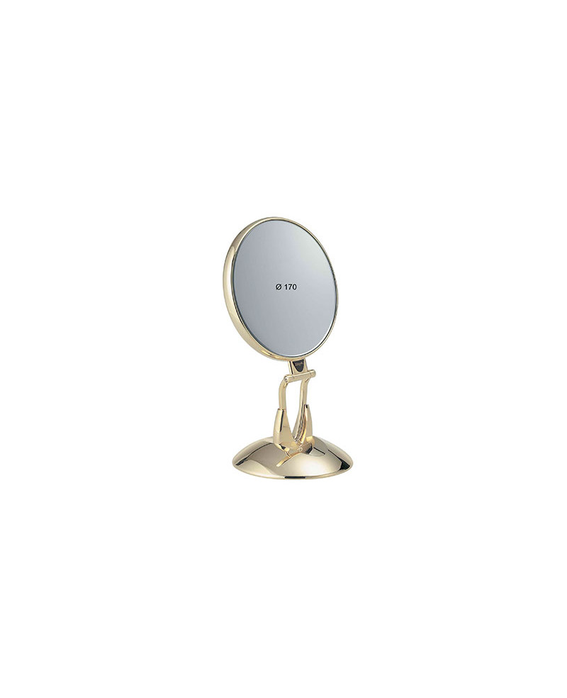 Janeke Specchio da tavolo oro, con supporto, ingrandimento x3, diametro 17cm - cod. AU447.3 SU Sottocosto