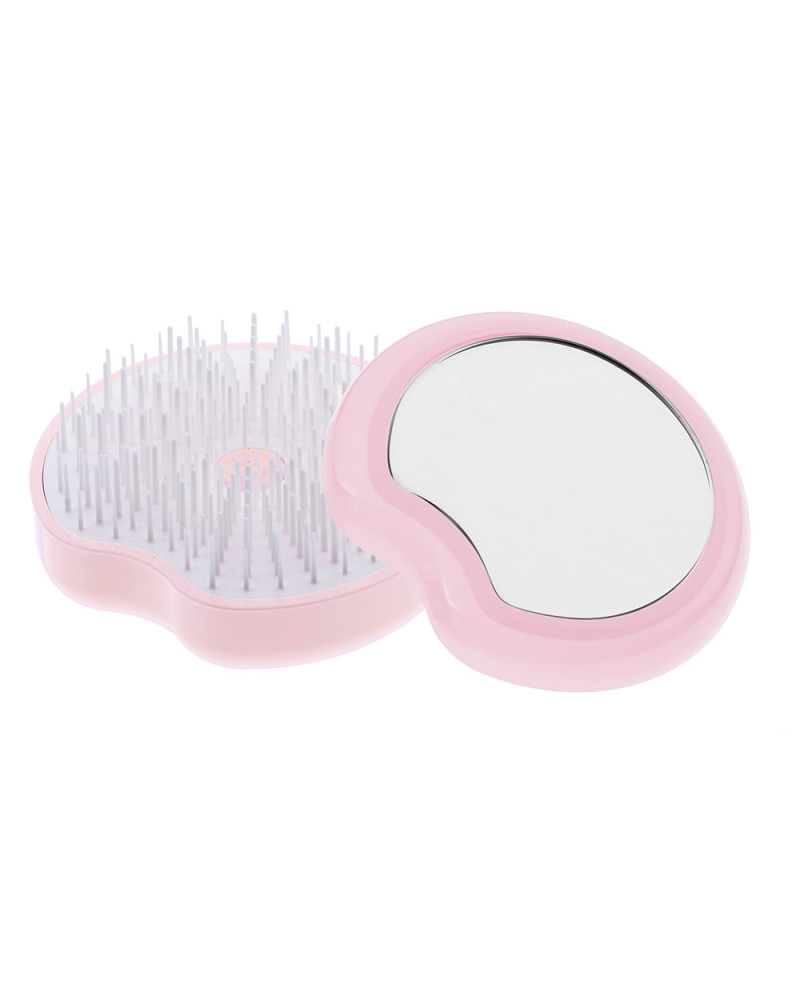 Janeke Spazzola Pomme Brush, compatta ed ergonomica con impugnatura palmare e specchio diametro 84, colore rosa - cod. 93SP228 RSA Novità