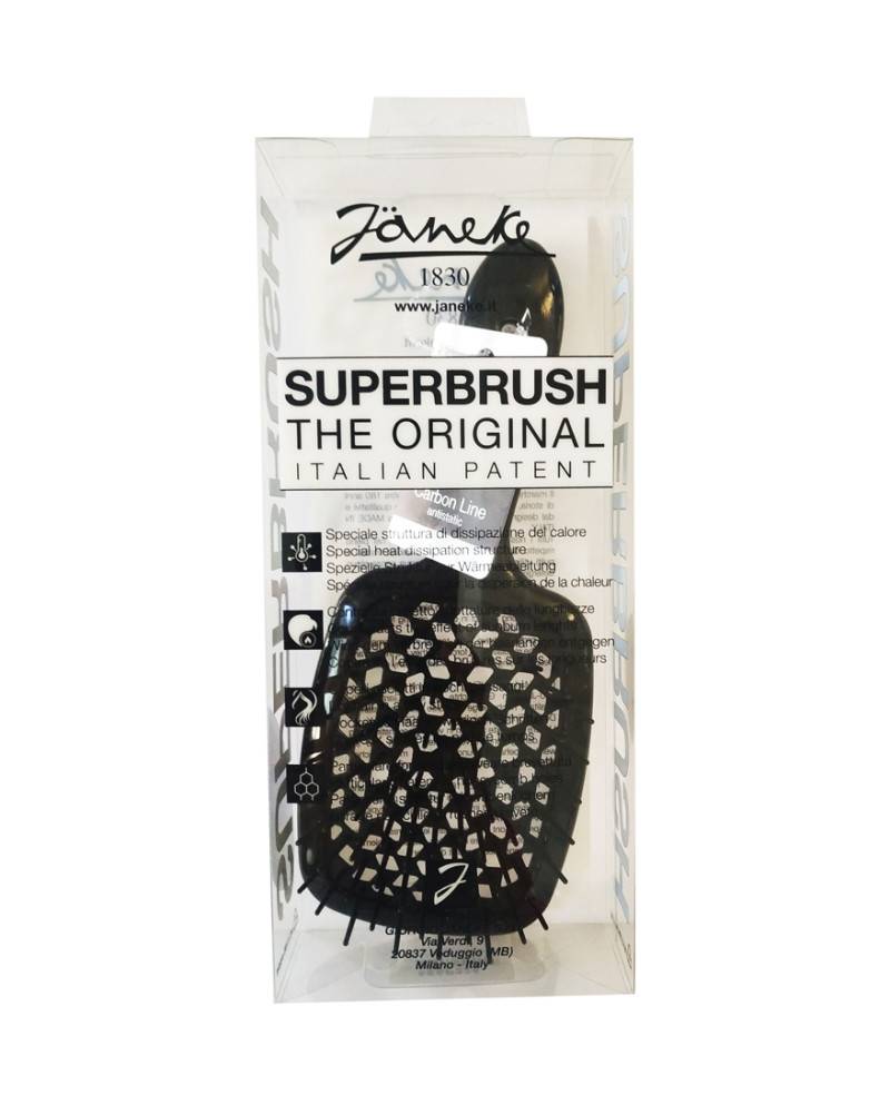 Janeke Spazzola Superbrush in fibra di carbonio nera di 22 cm - Cod. 55SP226 Negozi Online