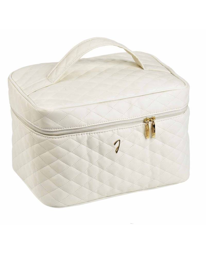Janeke Beauty da viaggio trapuntato grande, beige - cod. A6151VT BEI Spedizione Gratuita