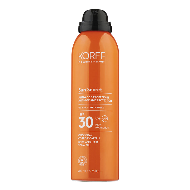Korff Sun secret olio spray corpo e capelli spf30 Super sconto