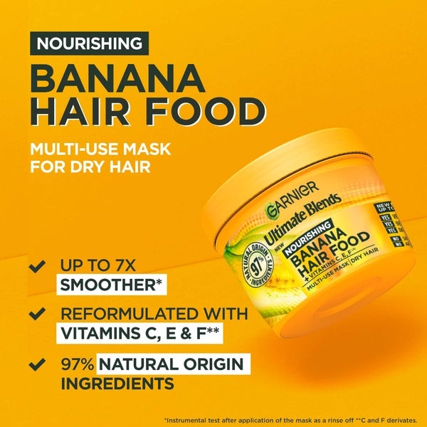 Garnier Garnier Ultimate Blends Hair Food Banana 3-in-1 Dry Hair Mask Treatment 390ml Outlet