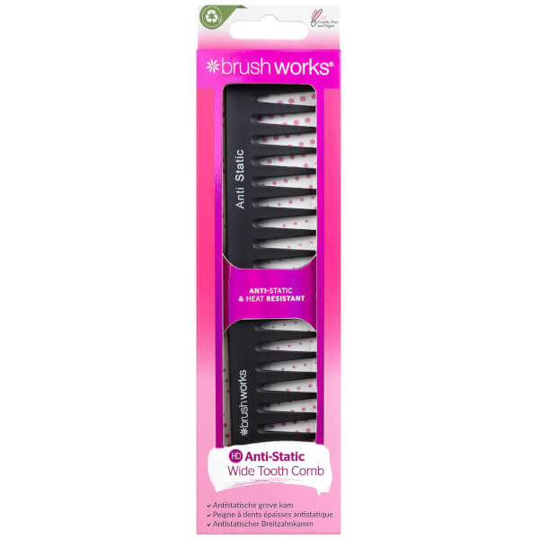 brushworks brushworks HD Pettine antistatico a denti larghi In Linea