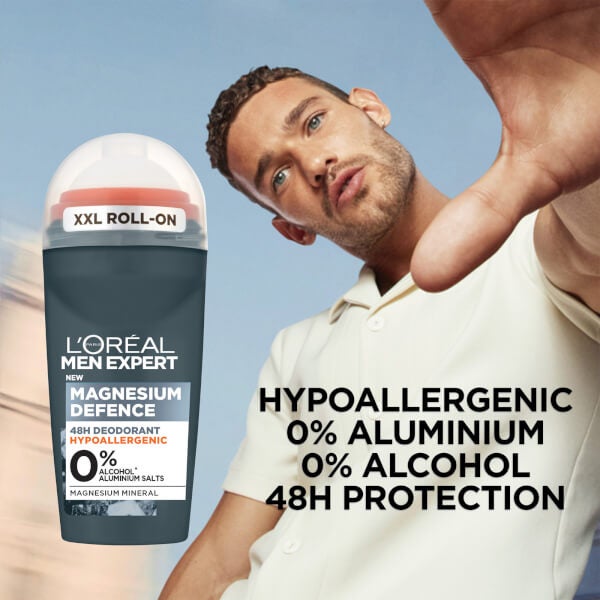 Lu0027Oréal Paris Men Expert L'Oréal Paris Men Expert Magnesium Defence Hypoallergenic 48 Hour Roll-On Deodorant 50ml Fino al 65% di sconto