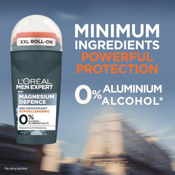 Lu0027Oréal Paris Men Expert L'Oréal Paris Men Expert Magnesium Defence Hypoallergenic 48 Hour Roll-On Deodorant 50ml Fino al 65% di sconto