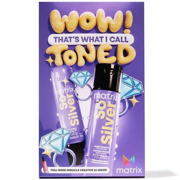 Matrix Matrix So Silver Purple Shampoo Conditioner and Miracle Creator Gift Set for Blonde and Grey Hair Grandi sconti