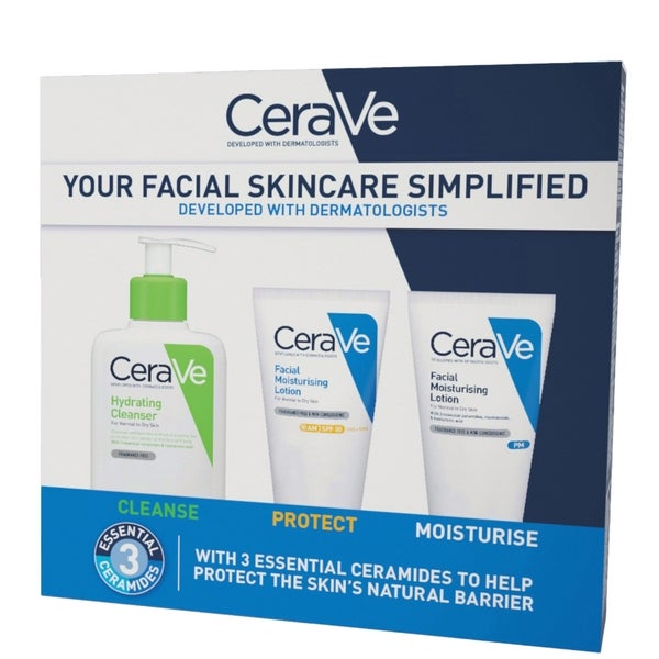 CeraVe CeraVe Exclusive Skincare Routine Simplified Set for Face Cleansing & Moisturising with Hyaluronic Acid SPF & Niacinamide Prezzo basso