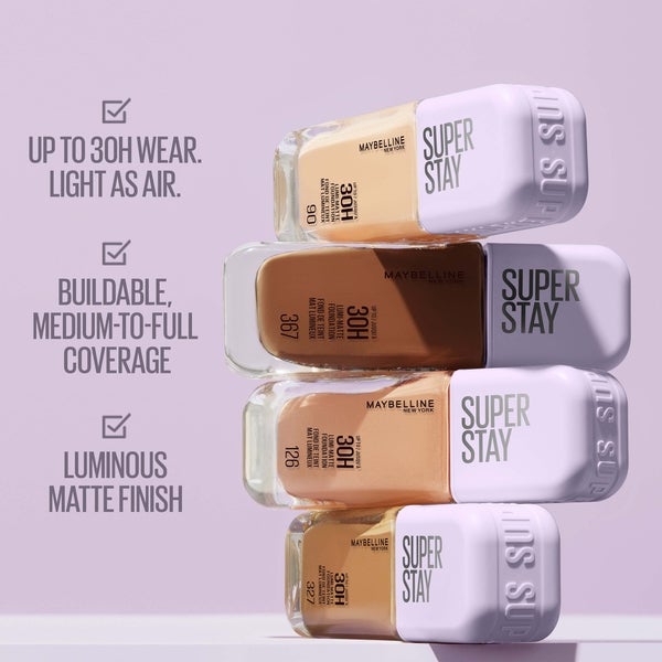 Maybelline Maybelline Super Stay up to 30H Lumi-Matte Foundation 35ml (Various Shades) Trasporto libero internazionale