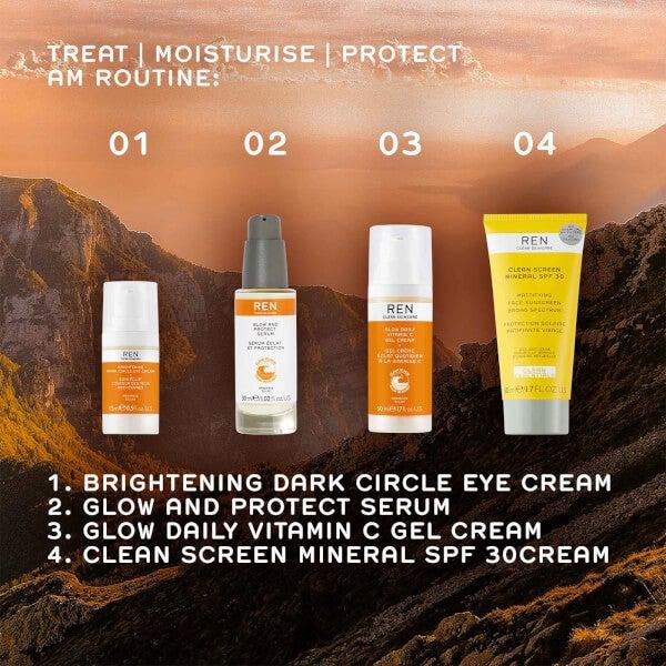REN Clean Skincare REN Clean Skincare Glow and Protect Serum 30ml Fino al 50% di sconto