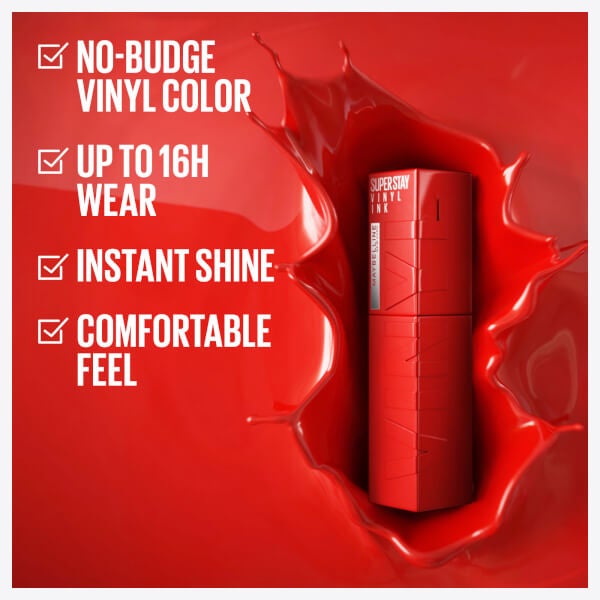 Maybelline Maybelline SuperStay Vinyl Ink Rossetto Liquido a Lunga Durata Finitura Lucida 47ml (Varie Tonalità) Fino Al -60%