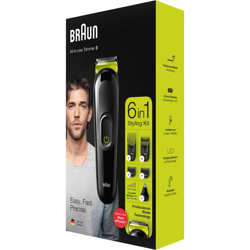 Braun 6-in-1 MGK3221 Regolabarba e Tagliacapelli Uomo per Viso Orecchie e Naso Promozione
