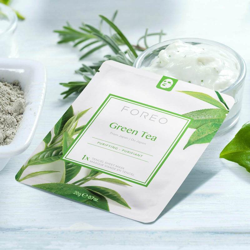 FOREO Green Tea Purifying Sheet Face Mask Vendita calda