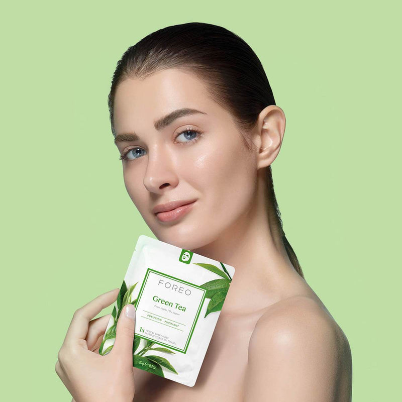 FOREO Green Tea Purifying Sheet Face Mask Vendita calda