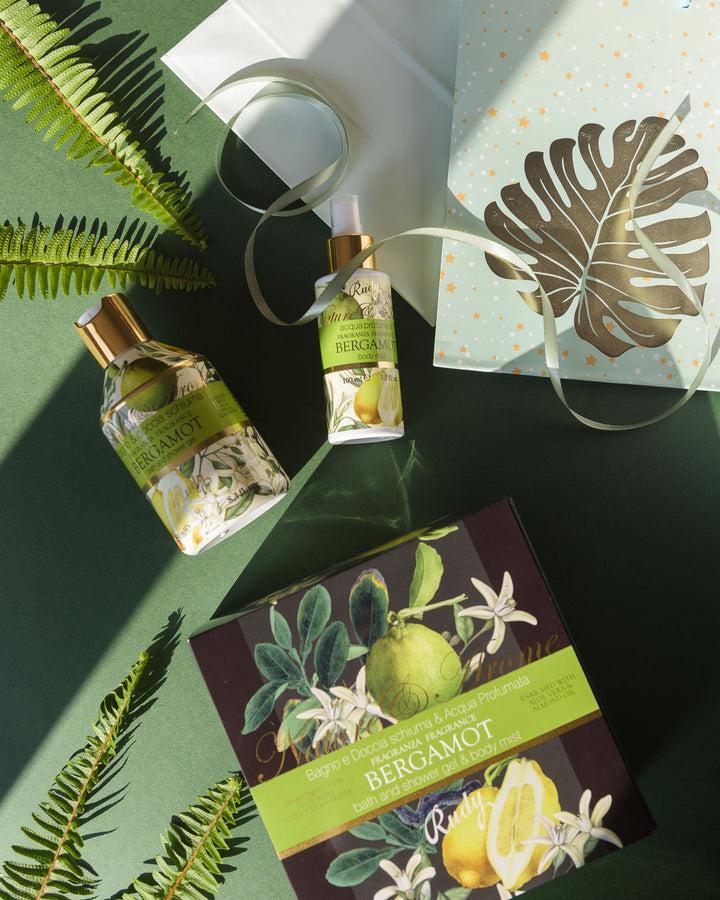 Rudy Profumi Scatola regalo con Bagno & Doccia Schiuma 250 mL + Acqua Profumata 100 mLNature&AromeLinea Bergamot Fino Al -60%
