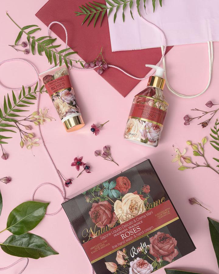 Rudy Profumi Scatola regalo con Sapone Liquido 250 mL + Crema Mani 100 mLNature&AromeLinea Roses Affare Del Giorno