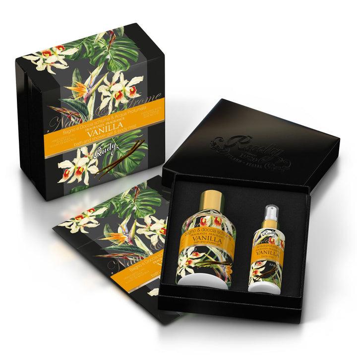 Rudy Profumi Scatola regalo con Bagno & Doccia Schiuma 250 mL + Acqua Profumata 100 mLNature&AromeLinea Vanilla Offerte speciali